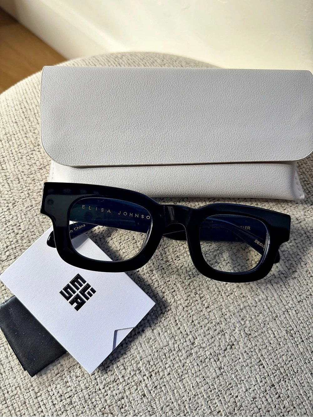 Elisa Johnson Jane Black Eyeglasses with Case